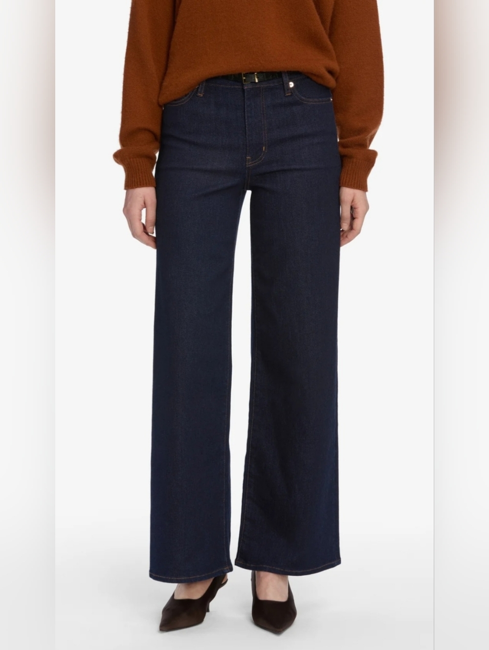 FRAME - Le Slim Palazzo - Sz 29 Denim Wide-Leg Jeans - NWT - Picture 2 of 11